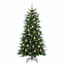 vidaXL Műanyag Hajtogatós Karácsonyfa 150 cm 150 LED Meleg fehér