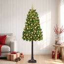 vidaXL Mű zsanéros karácsonyfa gömbökkel 180 cm 300 LED Meleg fehér