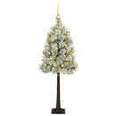 vidaXL Mű zsanéros karácsonyfa gömbökkel 150 cm 150 LED Meleg fehér