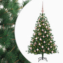 vidaXL Műkarácsonyfa gömbbel 120 cm 150 LED Meleg fehér PVC és Acél