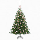 vidaXL Műkarácsonyfa gömbbel 120 cm 150 LED Meleg fehér PVC és Acél