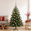 vidaXL Műkarácsonyfa gömbbel 120 cm 150 LED Meleg fehér PVC és Acél