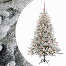 vidaXL Műkarácsonyfa gömbbel 120 cm 150 LED Meleg fehér PVC és fém