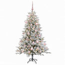 vidaXL Műkarácsonyfa gömbbel 120 cm 150 LED Meleg fehér PVC és fém