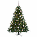 vidaXL Műkarácsonyfa gömbbel 120 cm 150 LED Meleg fehér PVC és fém