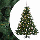 vidaXL Műkarácsonyfa gömbbel 150 cm 150 LED Meleg fehér PVC és fém