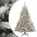 vidaXL Műkarácsonyfa gömbbel 120 cm 150 LED Meleg fehér PVC és fém