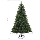vidaXL Műkarácsonyfa gömbbel 150 cm 150 LED Meleg fehér PVC és fém