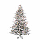 vidaXL Műkarácsonyfa gömbbel 120 cm 150 LED Meleg fehér PE és PVC