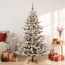 vidaXL Műkarácsonyfa gömbbel 120 cm 150 LED Meleg fehér PE és PVC