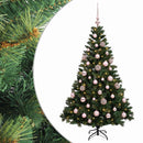 vidaXL Műfenyő gömbökkel 150 cm 150 LED Meleg fehér PVC és fém Zöld