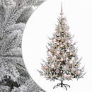 vidaXL Műkarácsonyfa gömbbel 120 cm 150 LED Meleg fehér PVC és fém