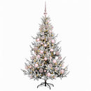 vidaXL Műkarácsonyfa gömbbel 120 cm 150 LED Meleg fehér PVC és fém