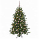 vidaXL Műkarácsonyfa gömbbel 120 cm 150 LED Meleg fehér PVC és fém