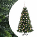 vidaXL Műfenyő gömbökkel 120 cm 150 LED Meleg fehér PVC és fém Zöld