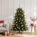 vidaXL Műkarácsonyfa gömbbel 150 cm 150 LED Meleg fehér PVC és fém