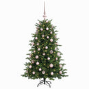 vidaXL Műkarácsonyfa gömbbel 150 cm 150 LED Meleg fehér PVC és fém