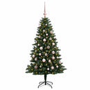 vidaXL Műfenyő gömbökkel 150 cm 150 LED Meleg fehér PVC és fém