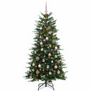 vidaXL Műanyag Hajtogatós Karácsonyfa 150 cm 150 LED Meleg fehér