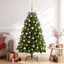 vidaXL Műkarácsonyfa középzöld gömbökkel 180 cm 300 LED Meleg fehér