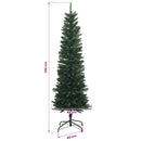 vidaXL Karcsú műkarácsonyfa gömbökkel 150 cm 150 LED Meleg fehér