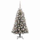 vidaXL Mű zsanéros karácsonyfa gömbökkel 120 cm 150 LED Meleg fehér