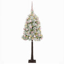 vidaXL Mű zsanéros karácsonyfa gömbökkel 120 cm 150 LED Meleg fehér