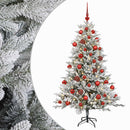 vidaXL Műkarácsonyfa gömbbel 150 cm 150 LED Meleg fehér PVC és fém