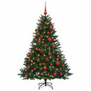 vidaXL Műkarácsonyfa gömbbel 120 cm 150 LED Meleg fehér PVC és fém