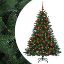 vidaXL Műkarácsonyfa gömbbel 150 cm 150 LED Meleg fehér PVC és fém