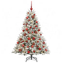vidaXL Műkarácsonyfa gömbbel 120 cm 150 LED Meleg fehér PVC és fém