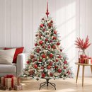 vidaXL Műkarácsonyfa gömbbel 120 cm 150 LED Meleg fehér PVC és fém