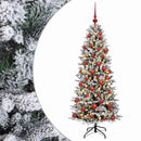 vidaXL Műkarácsonyfa gömbbel 150 cm 150 LED Meleg fehér PVC és PE