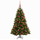 vidaXL Műkarácsonyfa gömbbel 150 cm 150 LED Meleg fehér PVC és fém