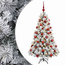 vidaXL Műkarácsonyfa gömbbel 120 cm 150 LED Meleg fehér PVC és fém