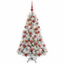 vidaXL Műkarácsonyfa gömbbel 150 cm 150 LED Meleg fehér PVC és fém