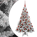 vidaXL Műfenyő gömbökkel 120 cm 150 LED Meleg fehér PVC és fém