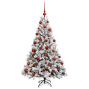 vidaXL Műfenyő gömbökkel 150 cm 150 LED Meleg fehér PVC és fém