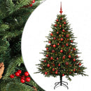 vidaXL Műkarácsonyfa gömbbel 150 cm 150 LED Meleg fehér PVC és fém