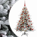 vidaXL Műkarácsonyfa gömbbel 150 cm 150 LED Meleg fehér PVC és fém