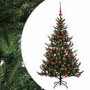 vidaXL Műkarácsonyfa gömbbel 150 cm 150 LED Meleg fehér PVC és fém
