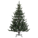 vidaXL Műkarácsonyfa gömbbel 150 cm 150 LED Meleg fehér PVC és fém