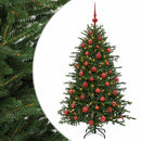 vidaXL Műkarácsonyfa gömbbel 150 cm 150 LED Meleg fehér PVC és fém