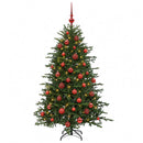 vidaXL Műkarácsonyfa gömbbel 150 cm 150 LED Meleg fehér PVC és fém