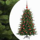 vidaXL Műkarácsonyfa gömbbel 150 cm 150 LED Meleg fehér PVC és fém