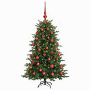 vidaXL Műkarácsonyfa gömbbel 150 cm 150 LED Meleg fehér PVC és fém