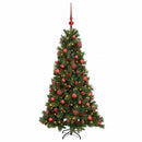 vidaXL Műkarácsonyfa gömbbel 150 cm 150 LED Meleg fehér PVC és fém