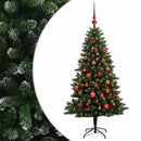 vidaXL Műfenyő gömbökkel 150 cm 150 LED Meleg fehér PVC és fém