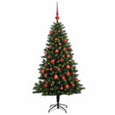 vidaXL Műfenyő gömbökkel 150 cm 150 LED Meleg fehér PVC és fém