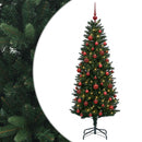 vidaXL Műfenyő gömbökkel 120 cm 150 LED Meleg fehér PE és PVC Green